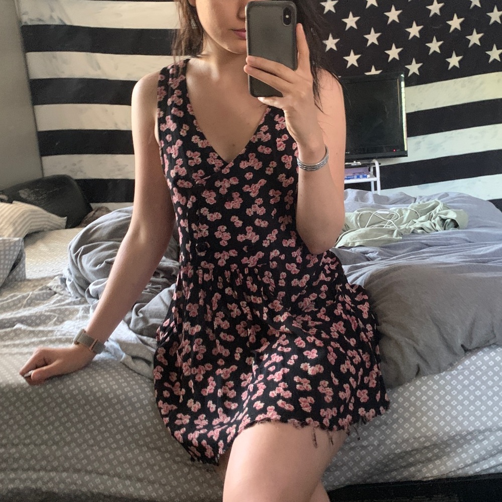 Vintage distressed floral sundress